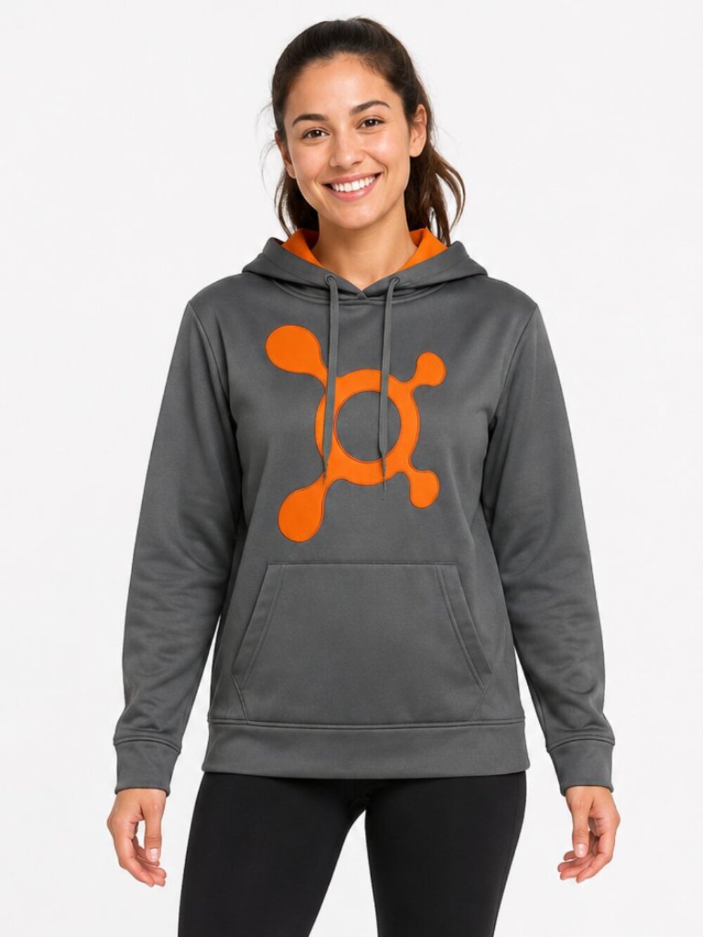 Orangetheory Fitness Gray Orange Logo Hoodie M